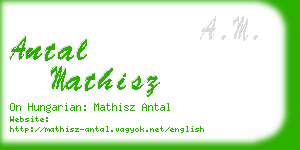 antal mathisz business card